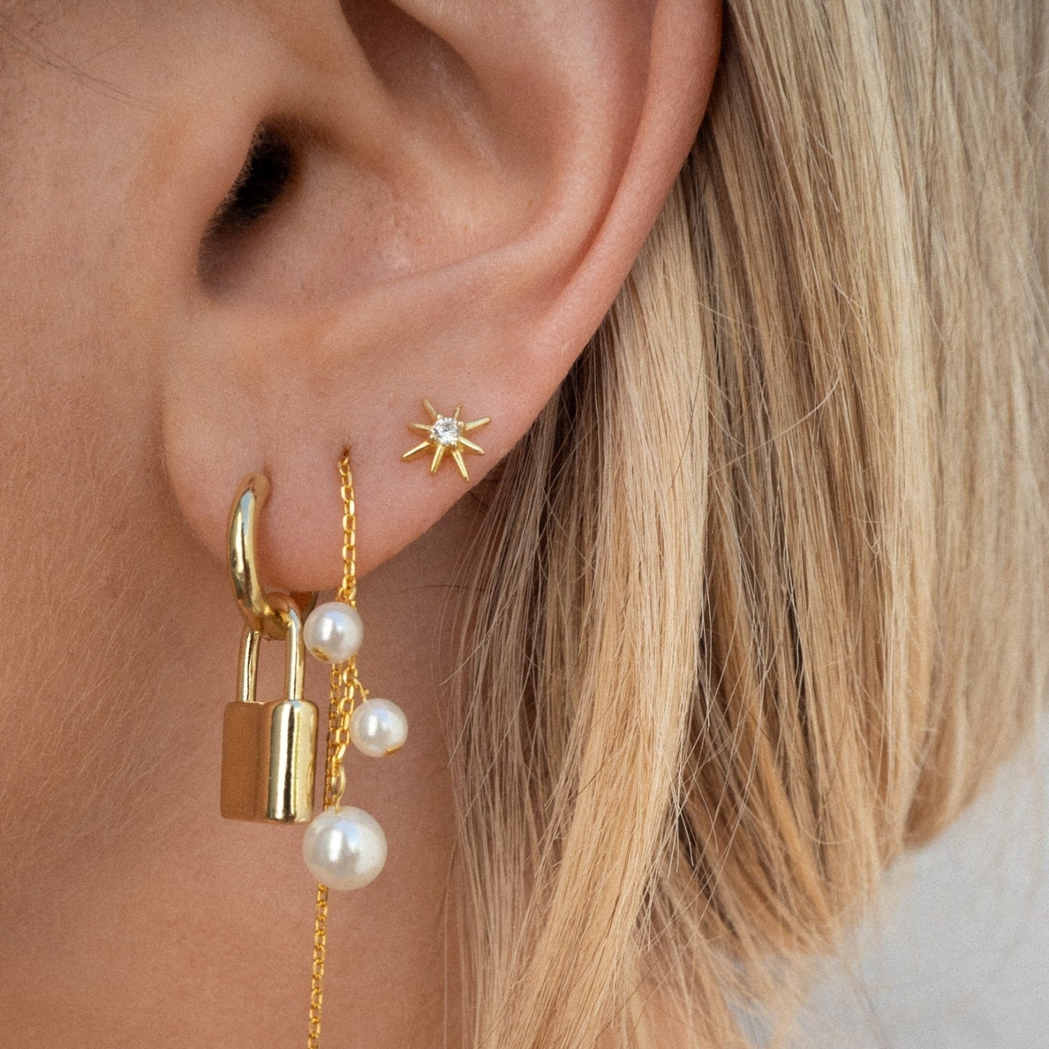 Risa - Boucles d'oreilles en cristal Starburst