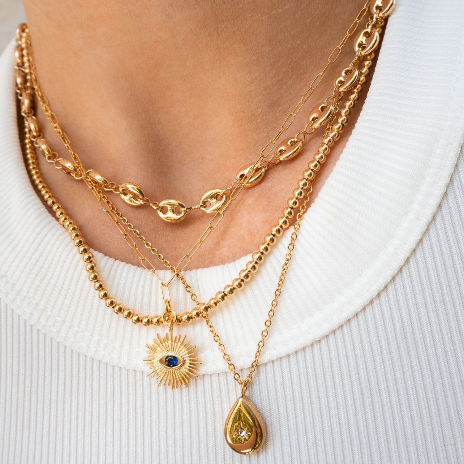 Collier de couches ovales
