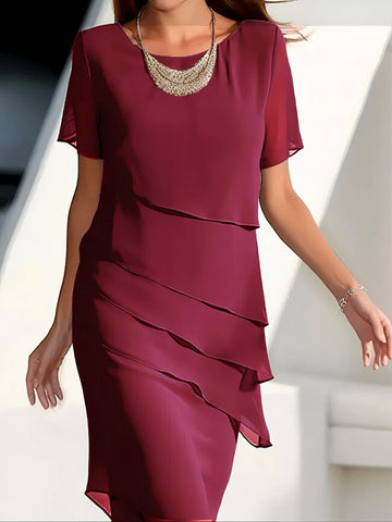 Emmeline - Robe élégante en chiffon plissé