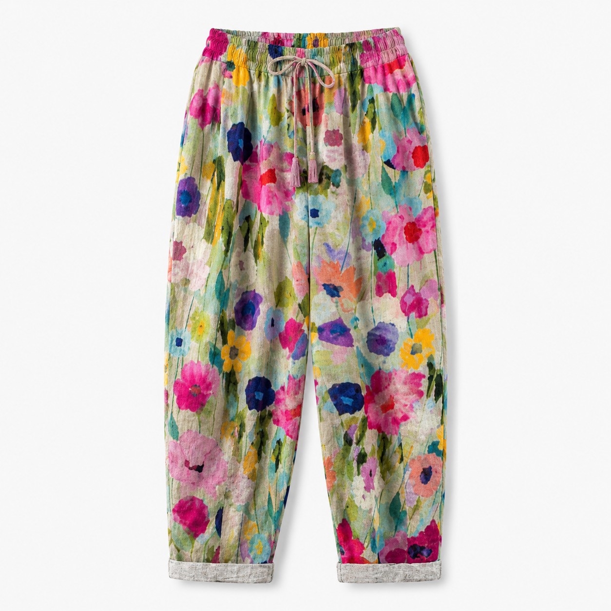 Selma – Pantalon large à motifs floraux stylisés