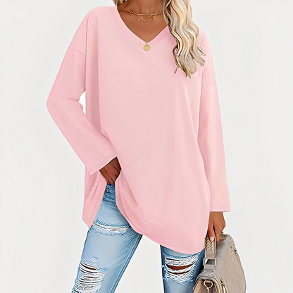 Laëtitia - Loose and elegant long-sleeved blouse for women
