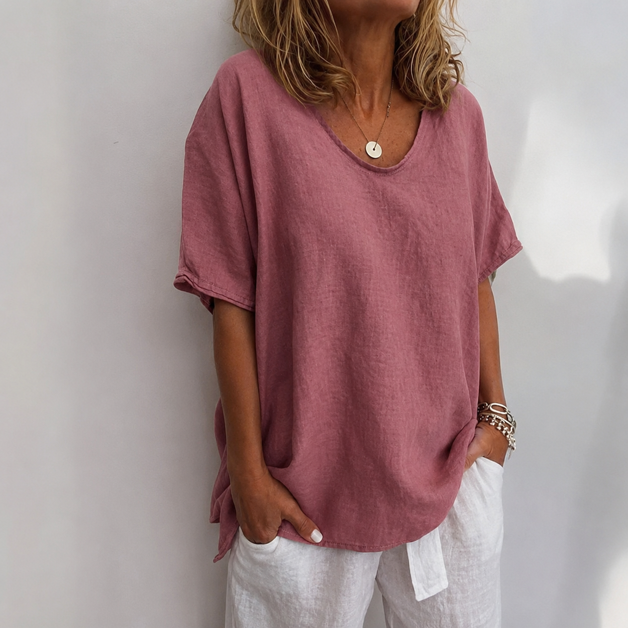 Joanne - Blouse décontractée et ample pour femmes