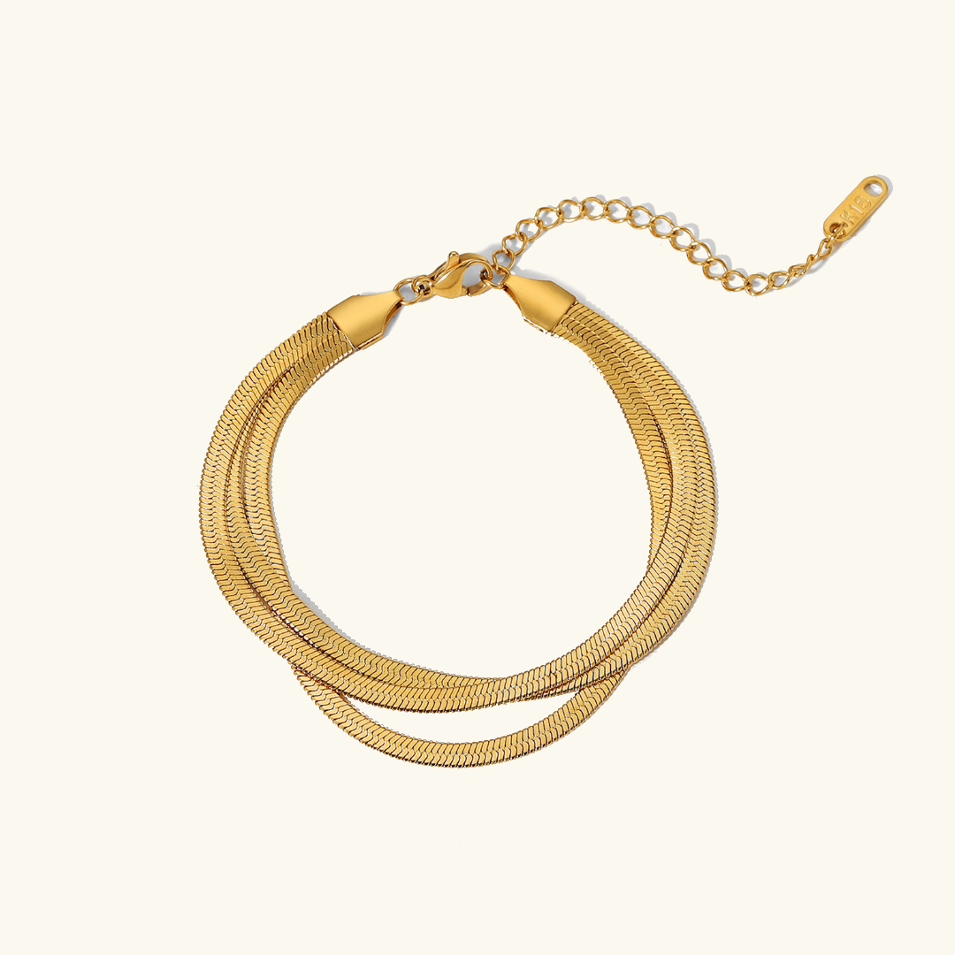 Abela - Bracelet en épi à 3 couches