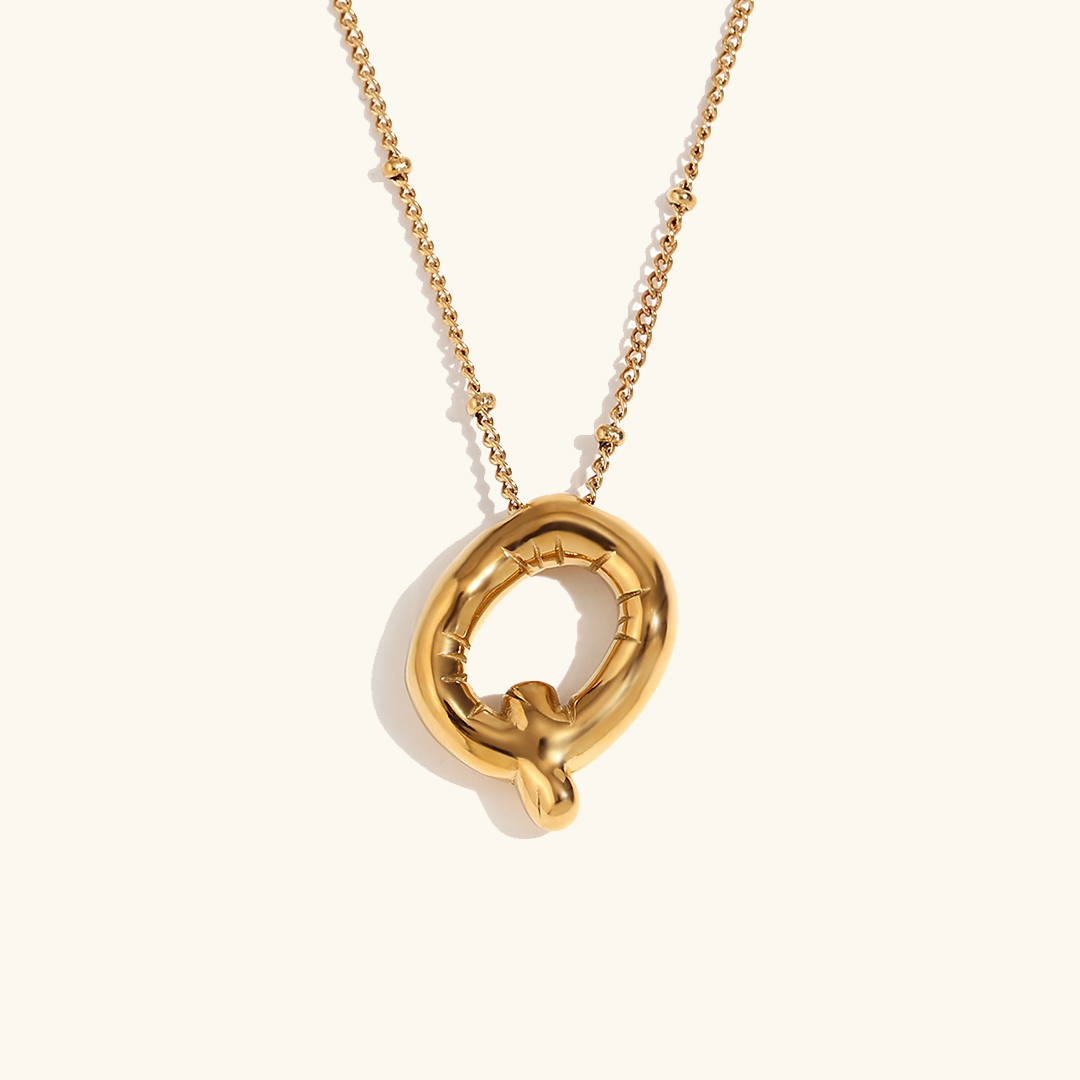 Collier initial en or Balloon
