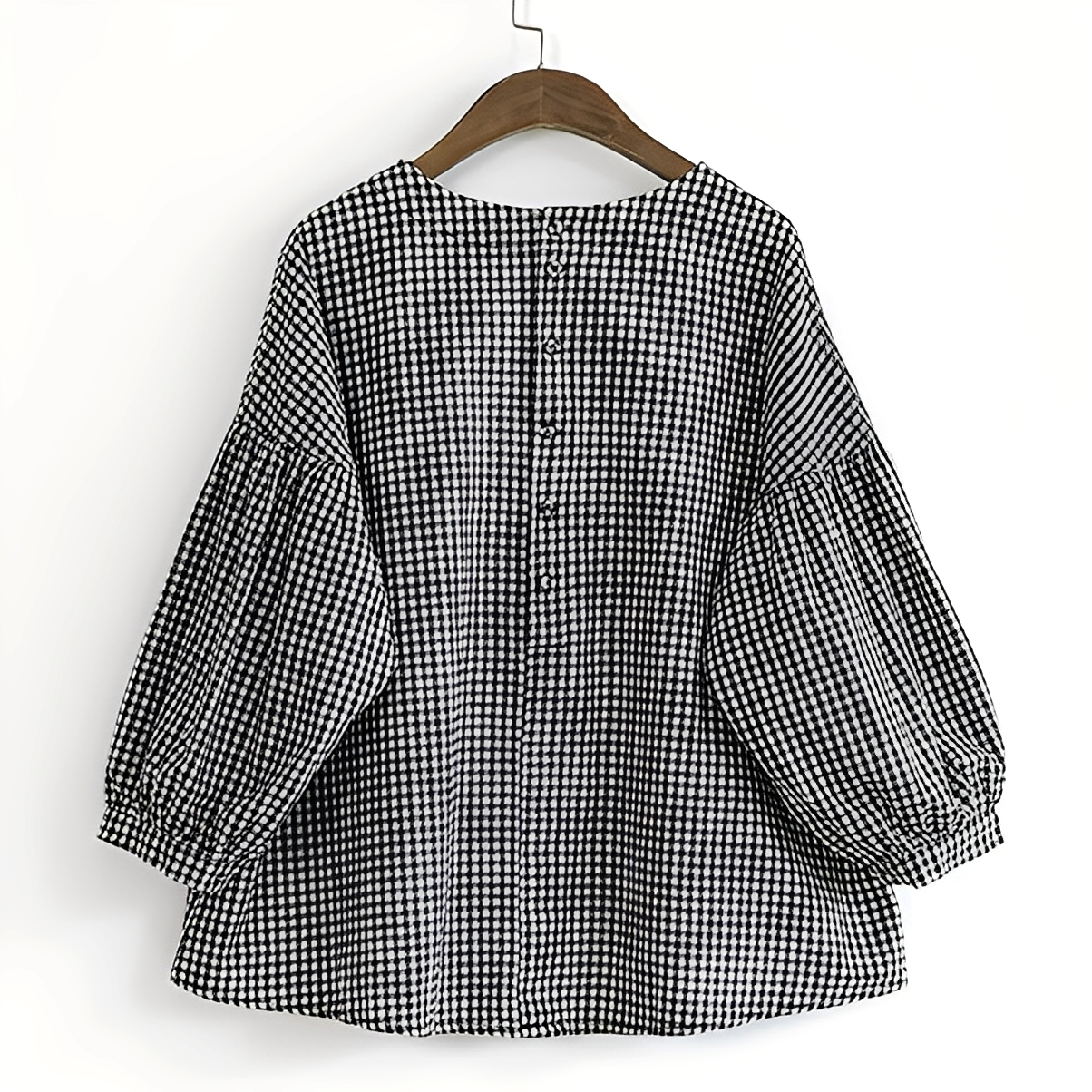 Tahlia - Chemise ample à carreaux pour femmes avec design asymétrique