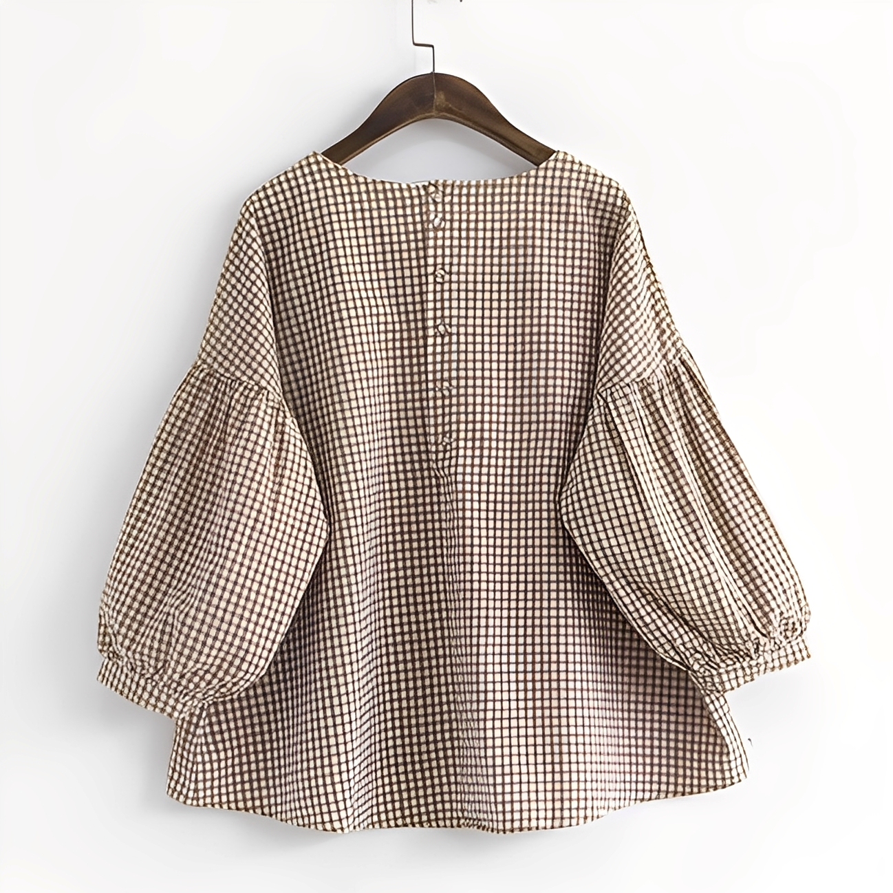 Tahlia - Chemise ample à carreaux pour femmes avec design asymétrique