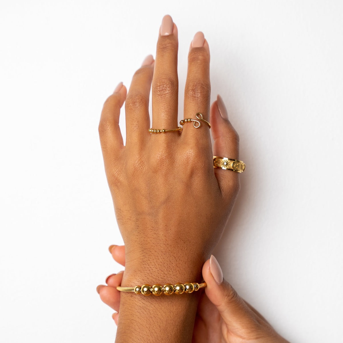 Neri – Bague anti-stress ajustable avec perles