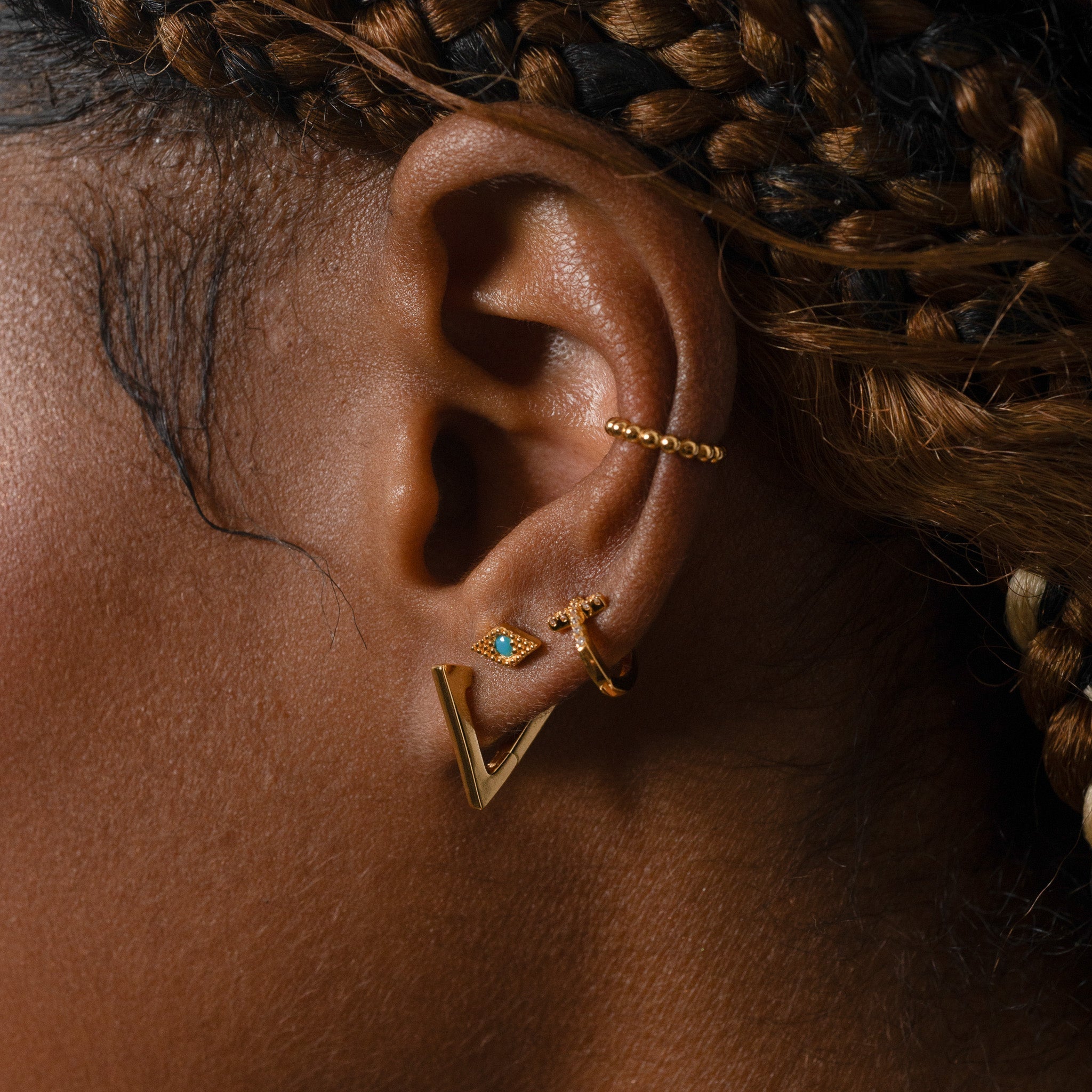 Salacia - Boucles d'oreilles triangulaires