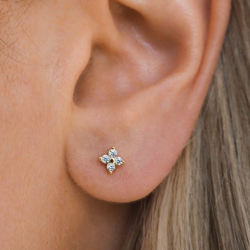 Raye - Boucles d'oreilles en cristal doré