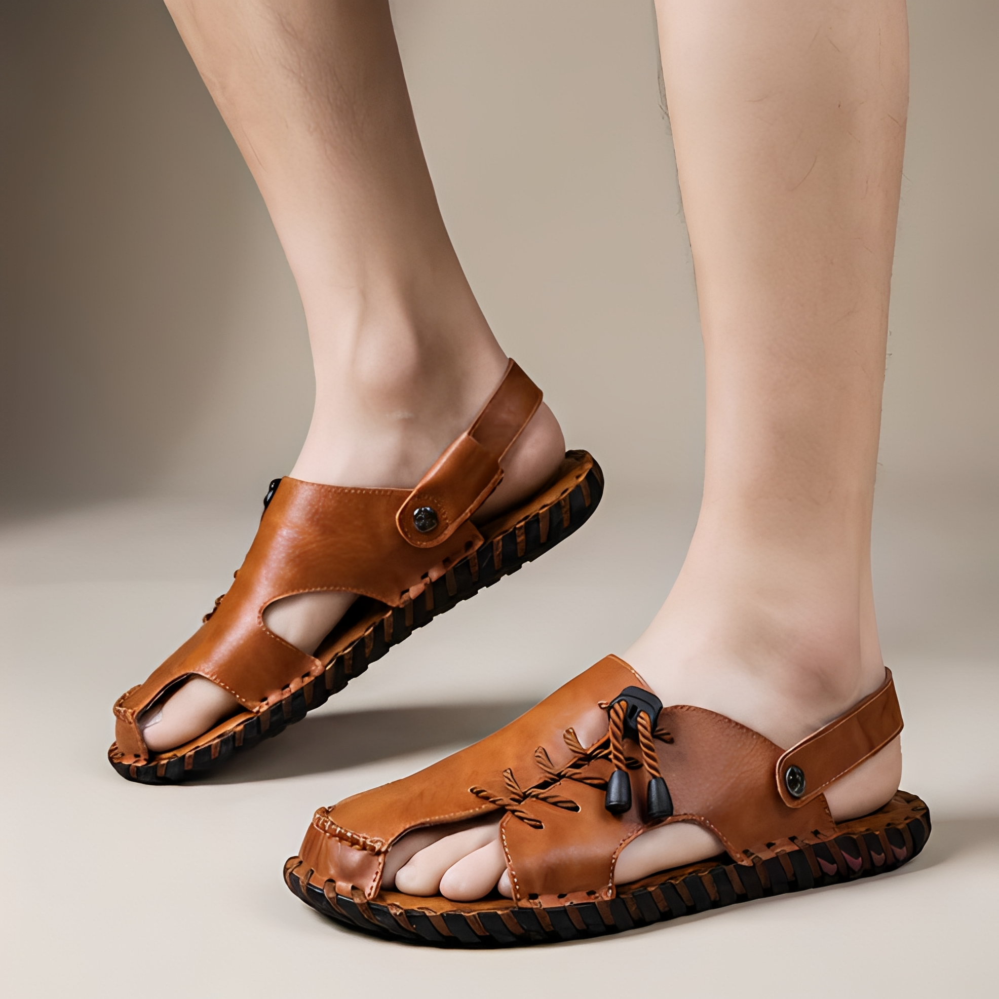 Rowar - Sandales estivales à bout ouvert pour homme