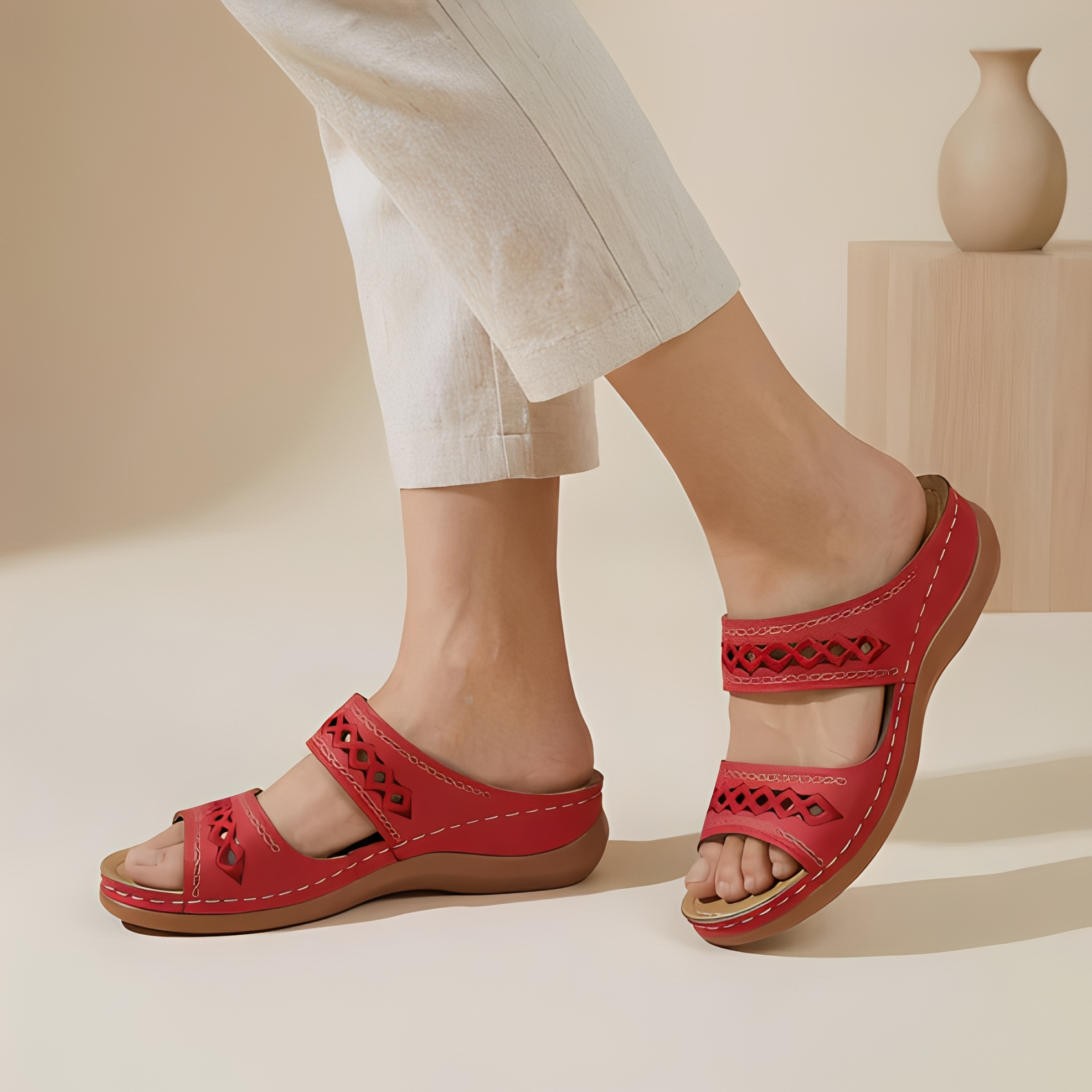 Aryan - Sandales d'été confortables à brides pour femmes