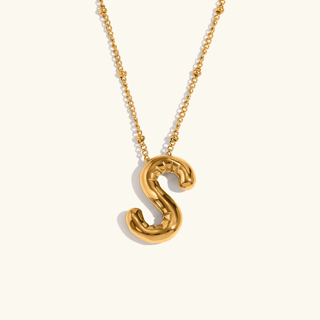 Collier initial en or Balloon