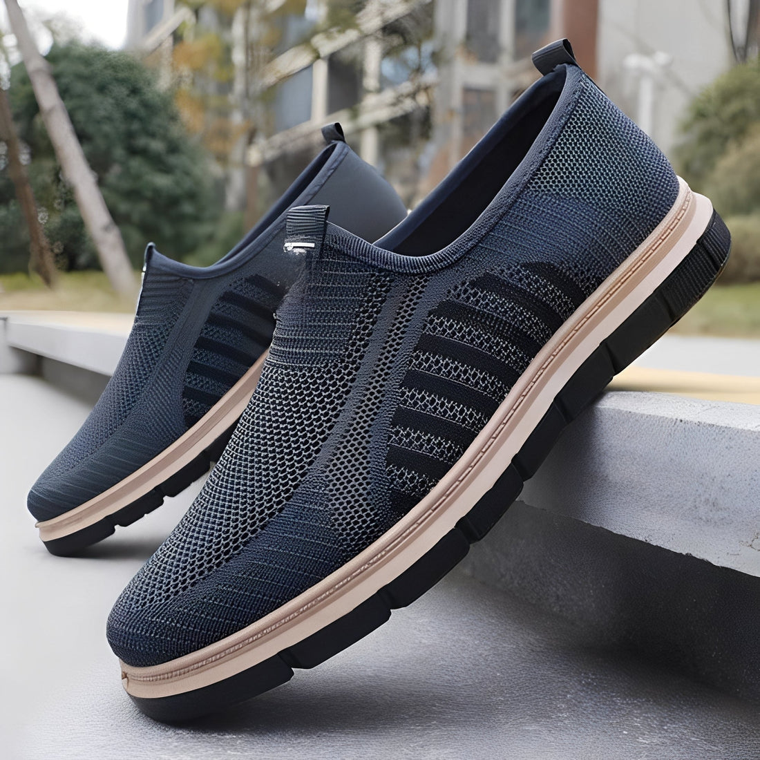 Henrick - Chaussures tendance sans lacets pour homme