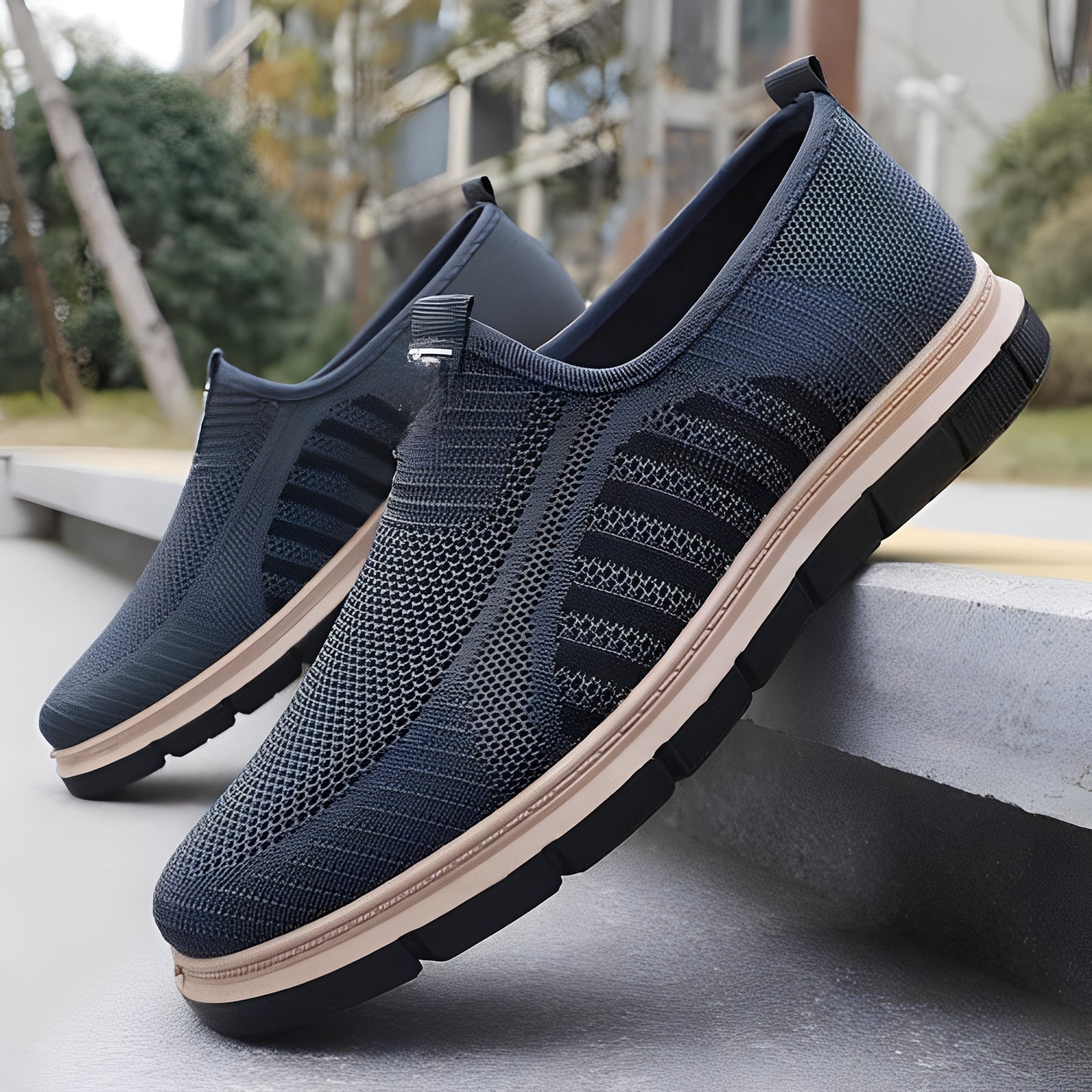 Henrick - Chaussures tendance sans lacets pour homme