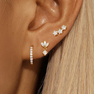 Nova – Ensemble de boucles d'oreilles en diamants