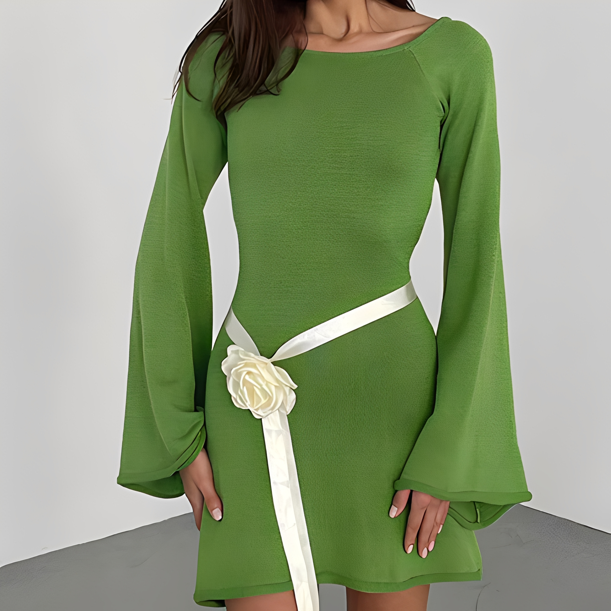 Aryana - Robe d'été élégante à manches longues pour femme