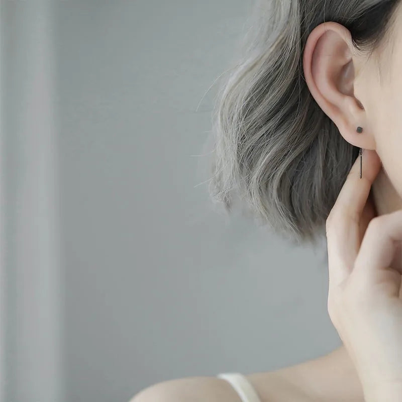 Kaelen – Boucles d'oreilles en cube et élégantes franges