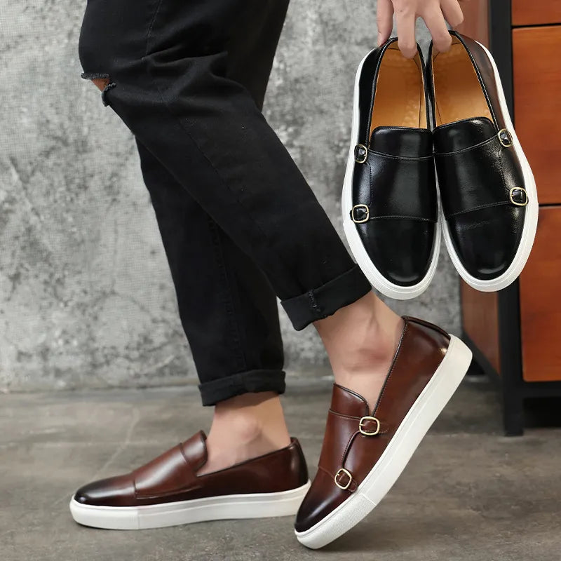 Jerald - Mocassins en cuir au style relax pour homme