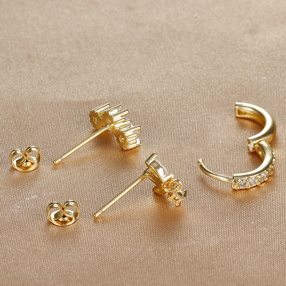 Nova – Ensemble de boucles d'oreilles en diamants