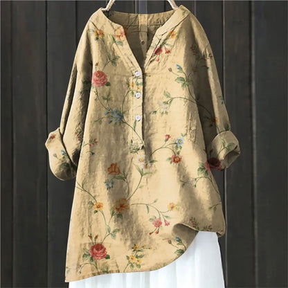 Leah - Elegant and Comfortable Floral Shirt