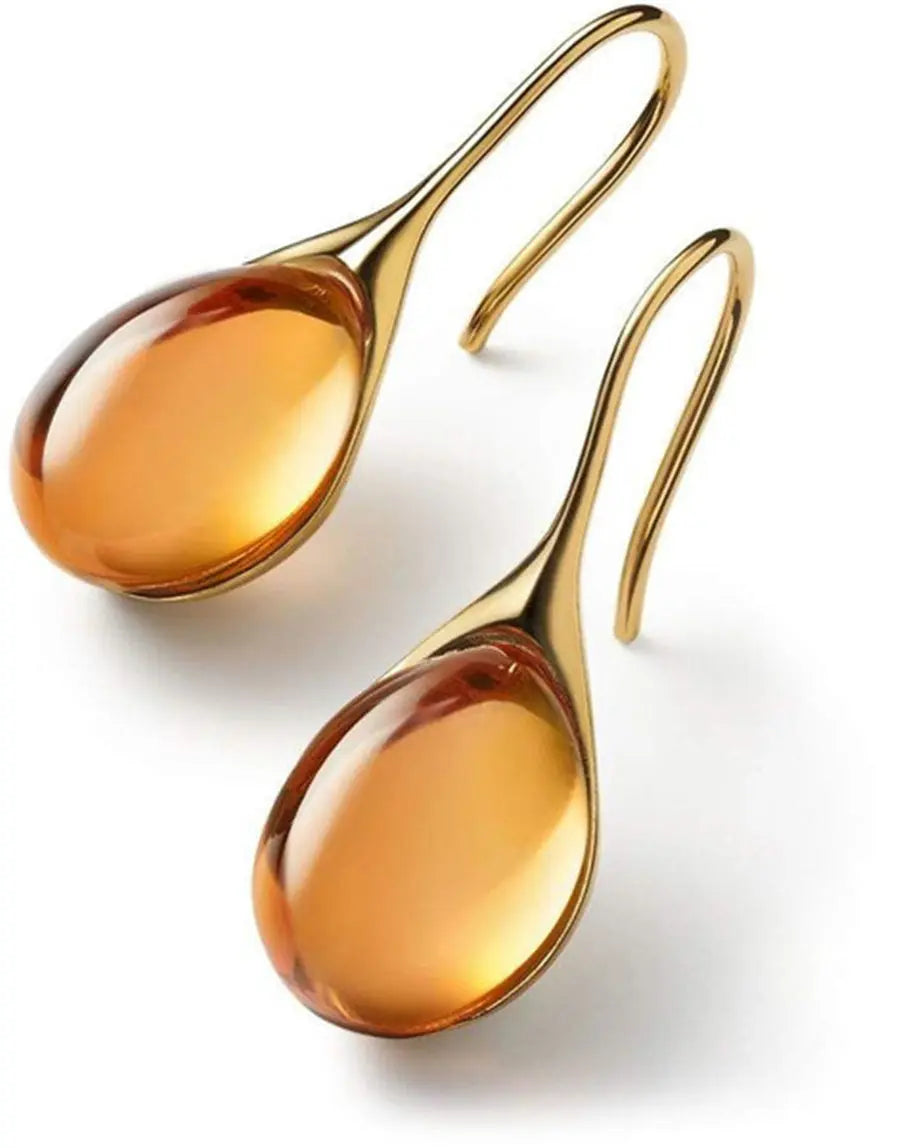 Leila – Boucles d'oreilles en goutte de cristal bicolore