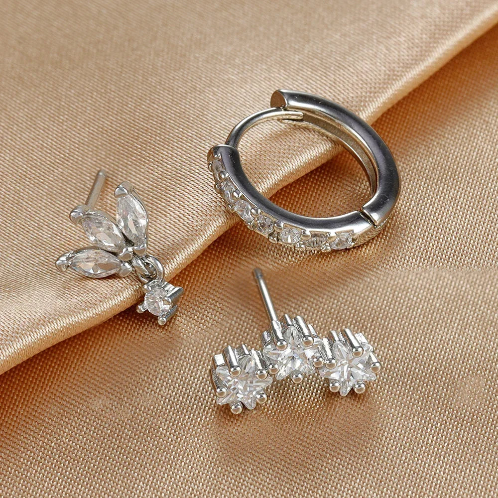 Nova – Ensemble de boucles d'oreilles en diamants