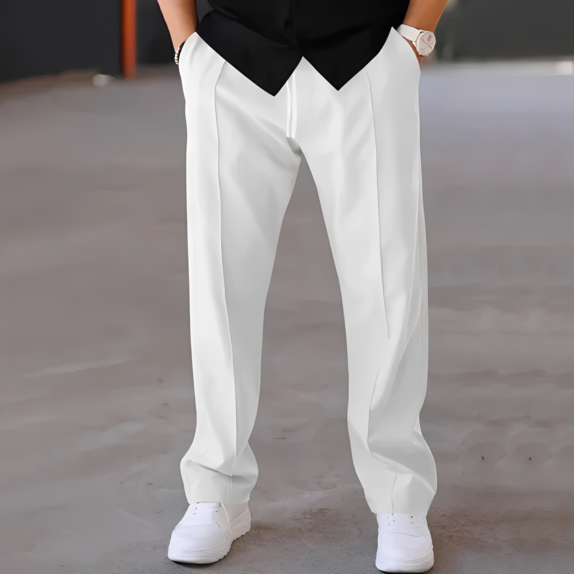 Fresniel - Pantalon homme moderne, large et droit