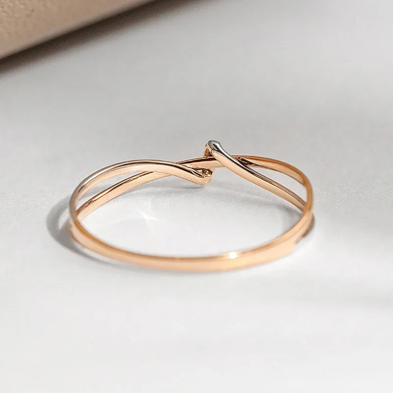Eleane – Bague infini bicolore élégante
