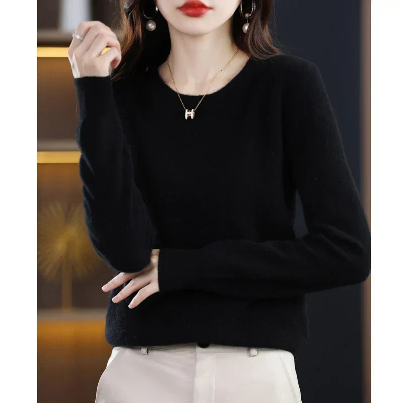 Erica – Pull à col rond classique pour femmes