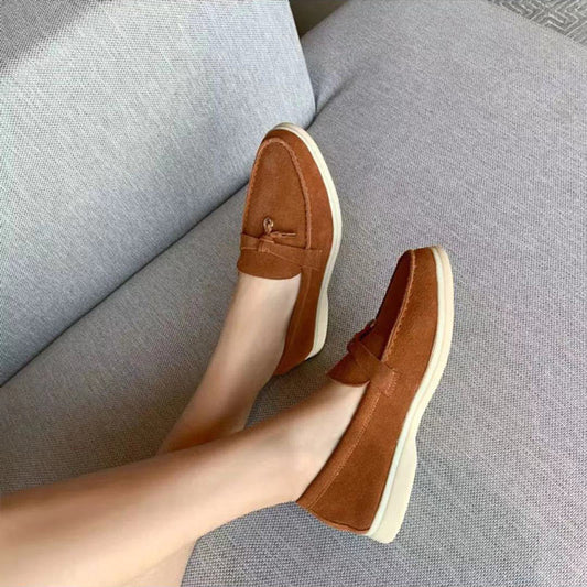 Vianne - Elegant suede slip-on shoes for women