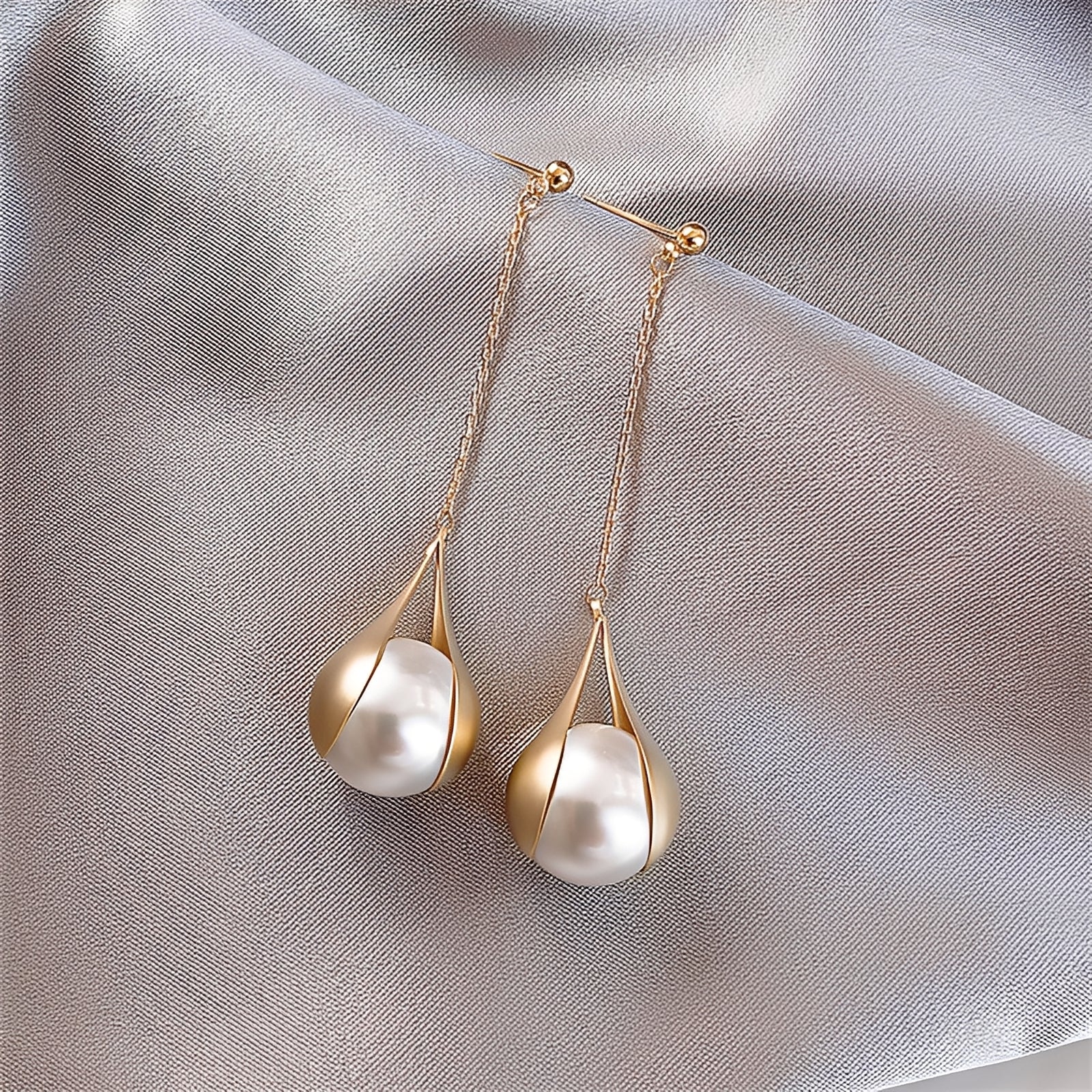 Asa – Boucles d'oreilles en or et perles