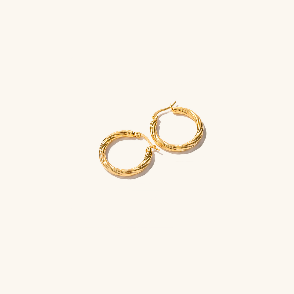 Zephy - Boucles d'oreilles créoles torsadées