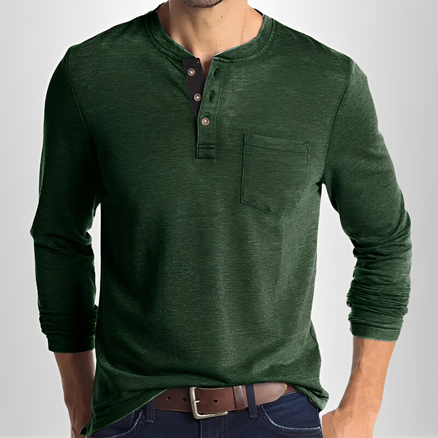 Carmelo - T-shirt homme à manches longues stylé décontracté