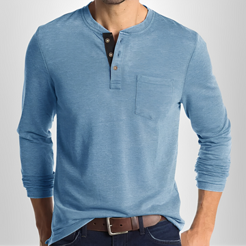 Carmelo - T-shirt homme à manches longues stylé décontracté