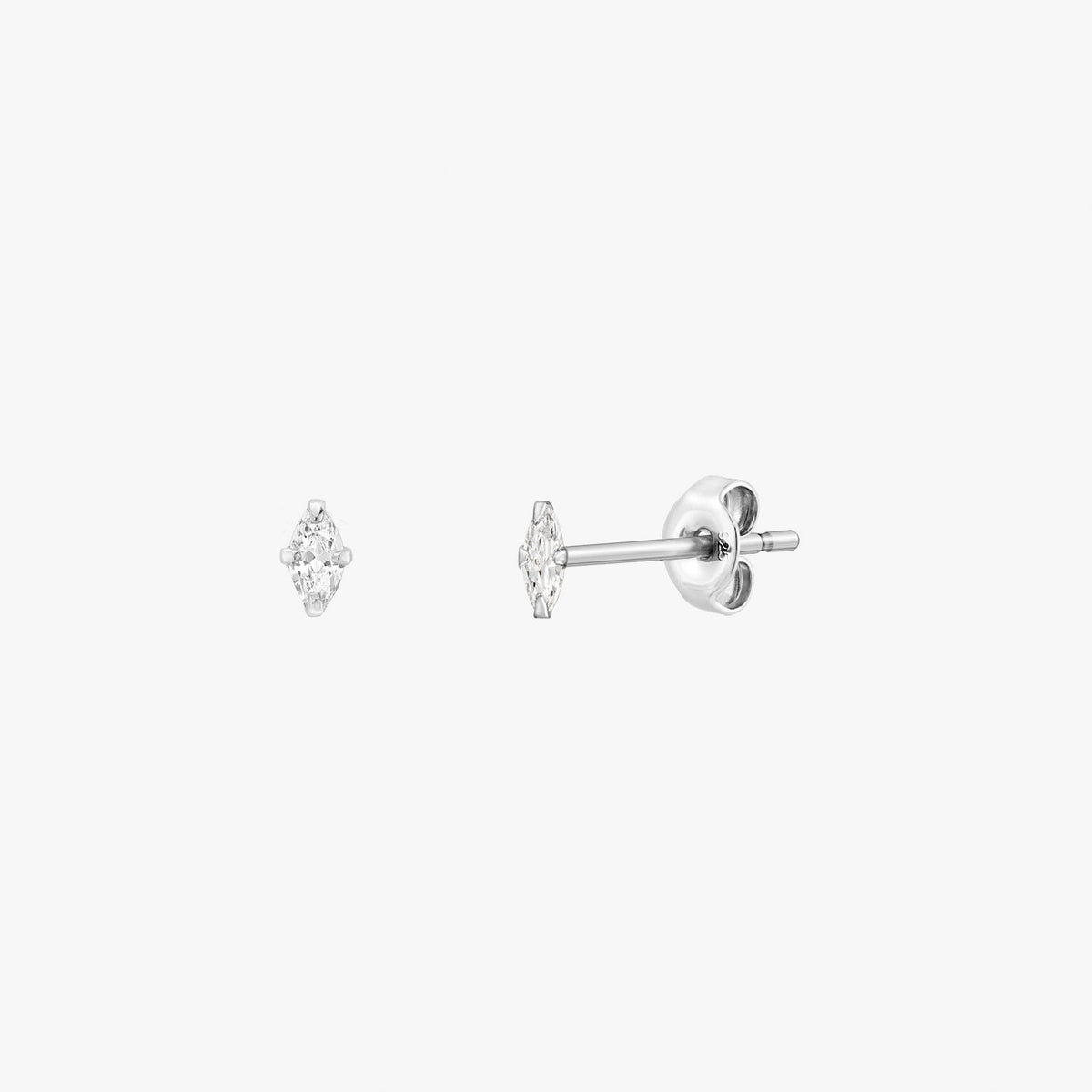 Sage - Boucles d'oreilles marquise minuscules