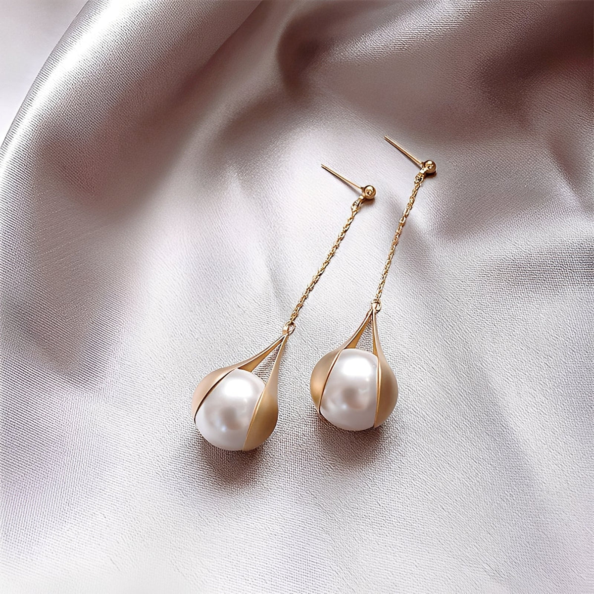 Asa – Boucles d'oreilles en or et perles