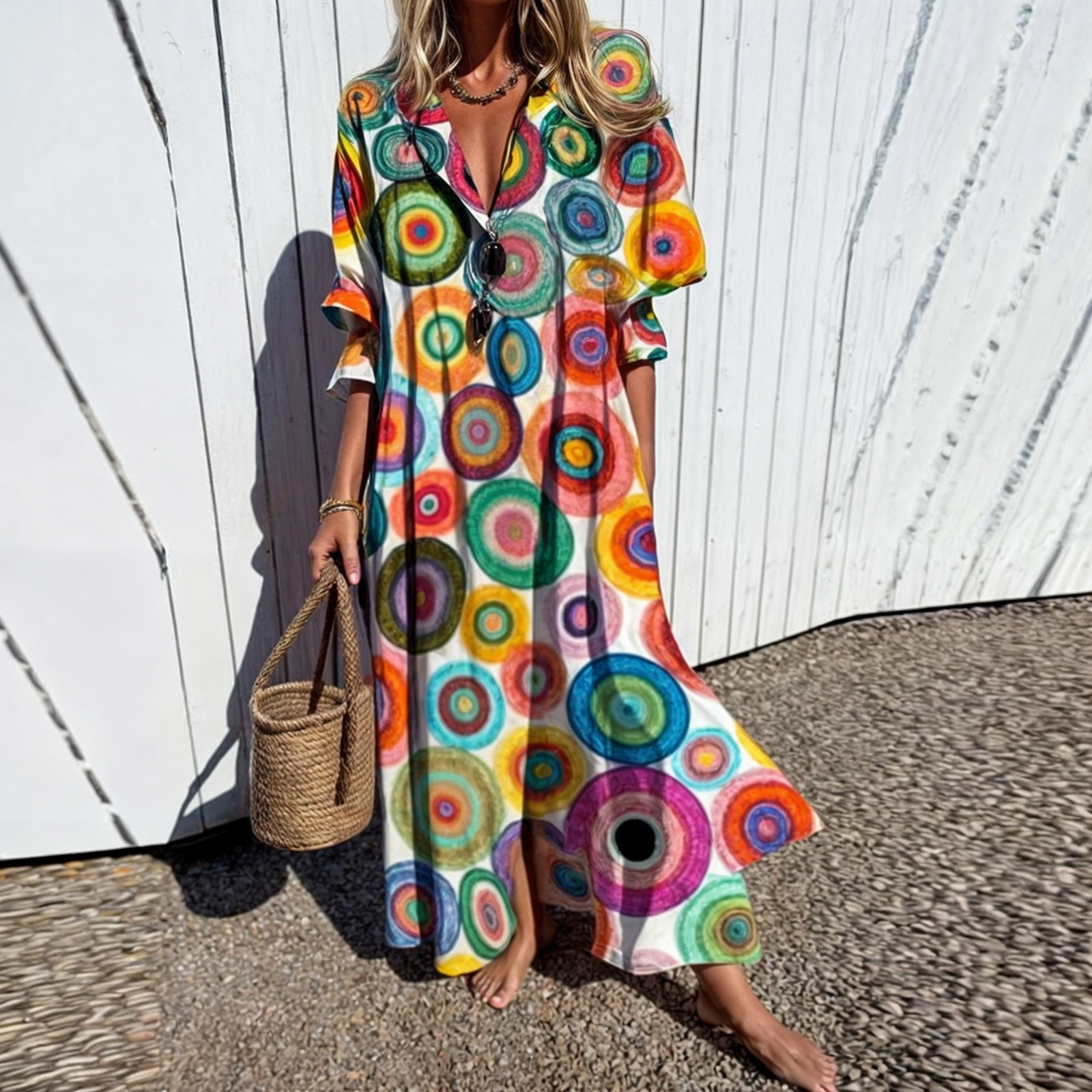 Noelia – Robe-chemise à imprimé floral éclatant