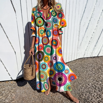 Noelia – Robe-chemise à imprimé floral éclatant