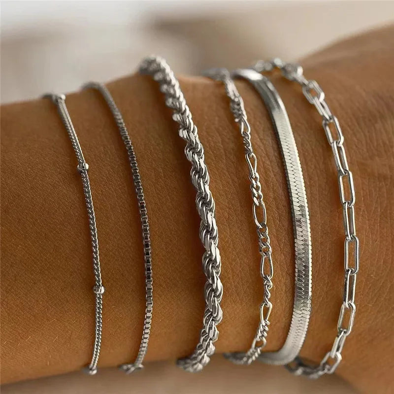 Paige – ensemble de 6 bracelets à multiples couches