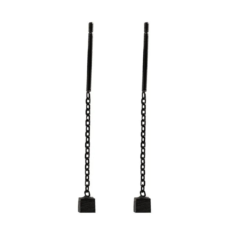 Kaelen – Boucles d'oreilles en cube et élégantes franges