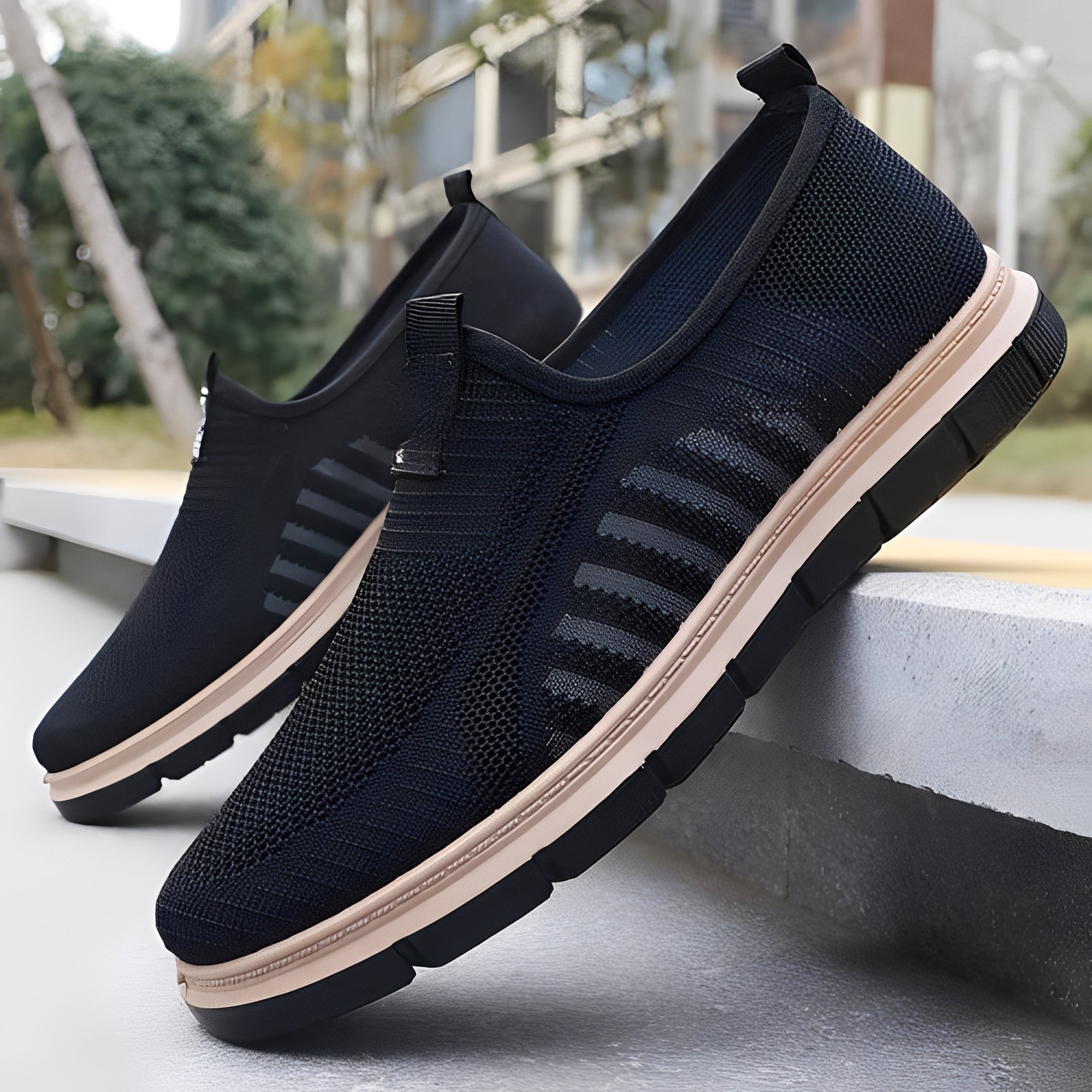 Henrick - Chaussures tendance sans lacets pour homme