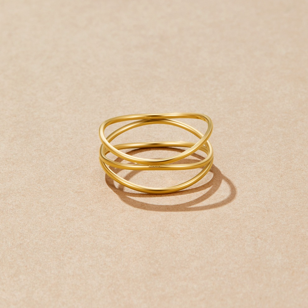 Chris – Bague en or boucle infinie