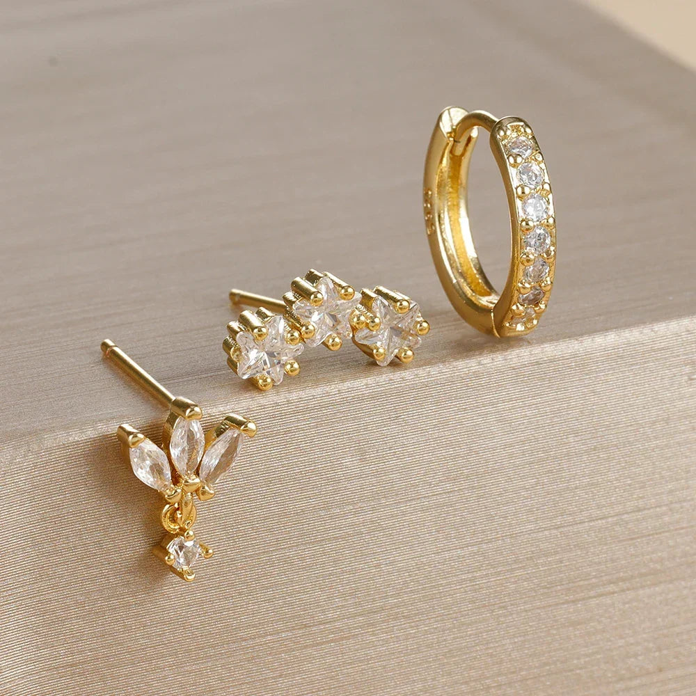 Nova – Ensemble de boucles d'oreilles en diamants