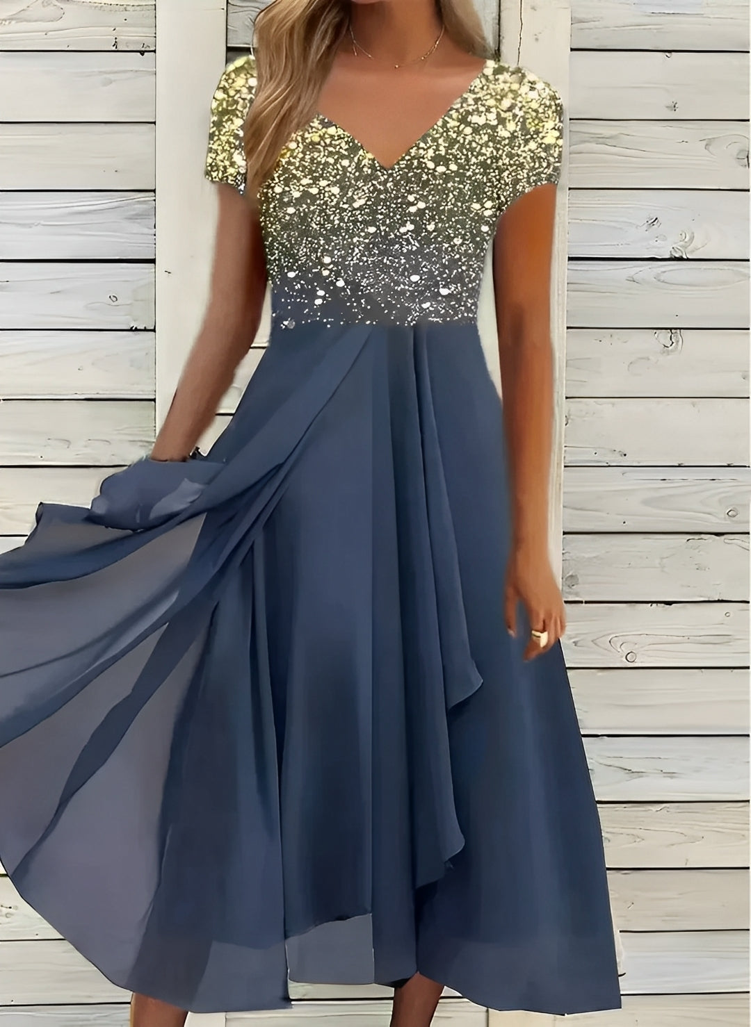 Carissa - Robe en chiffon style blouse pour femmes
