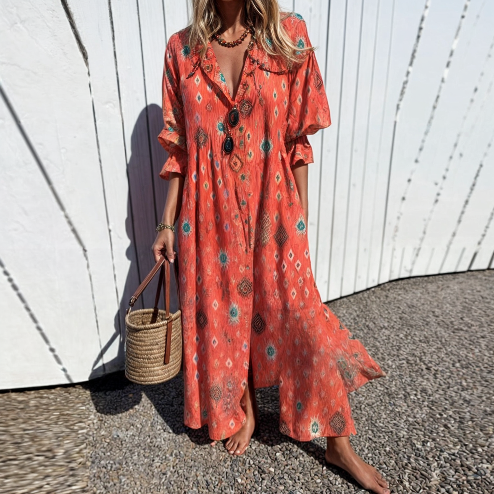 Noelia – Robe-chemise à imprimé floral éclatant