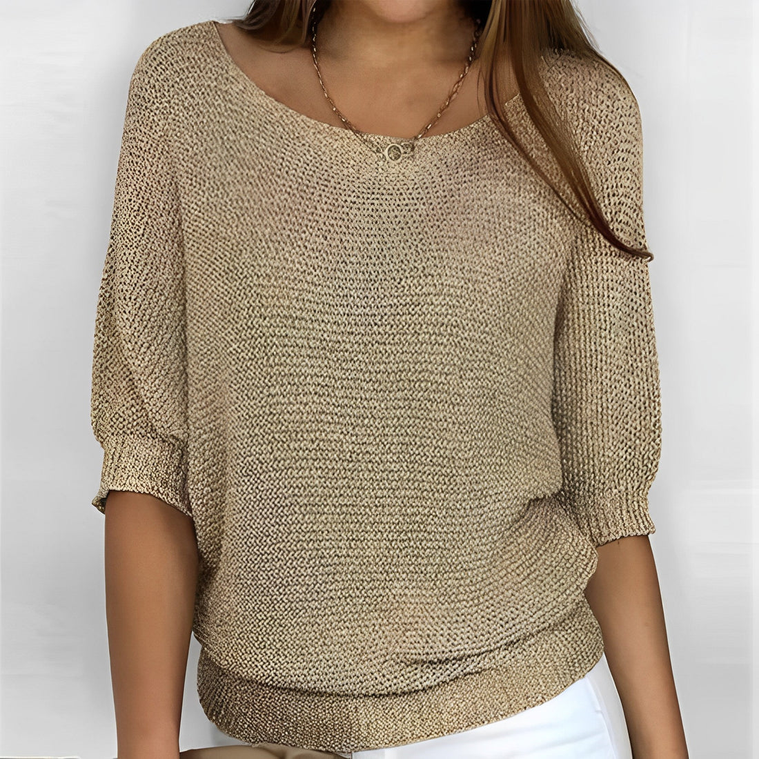 Selene - Pull sans manches col américain