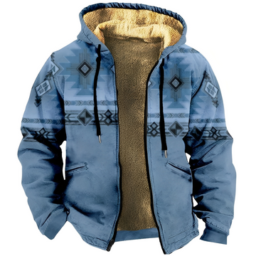 Edwin - Sweat à capuche stylé avec design ethnique pour hommes