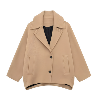 Rosalee - Élégant manteau court en laine pour femmes