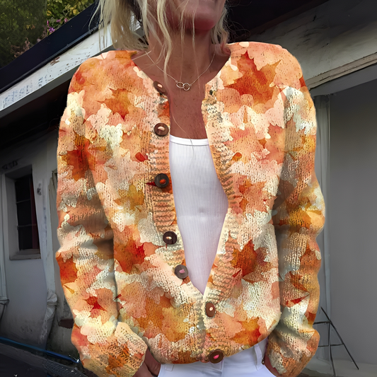 Wilda - Cardigan chic et confortable à motif floral pour femmes