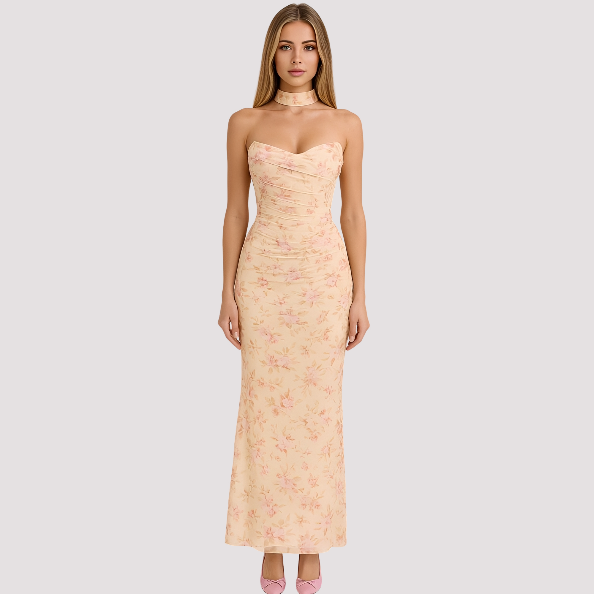 Antonia - Robe élégante près du corps avec collier